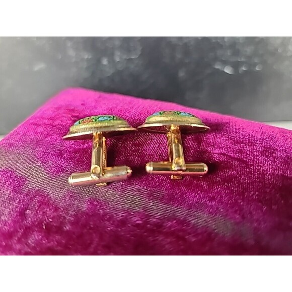 Vintage Floral Web Style Cufflinks - Picture 3 of 10